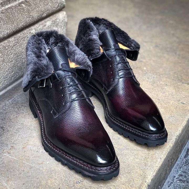 🔥Men's Lace-Up Wool Warm Boots