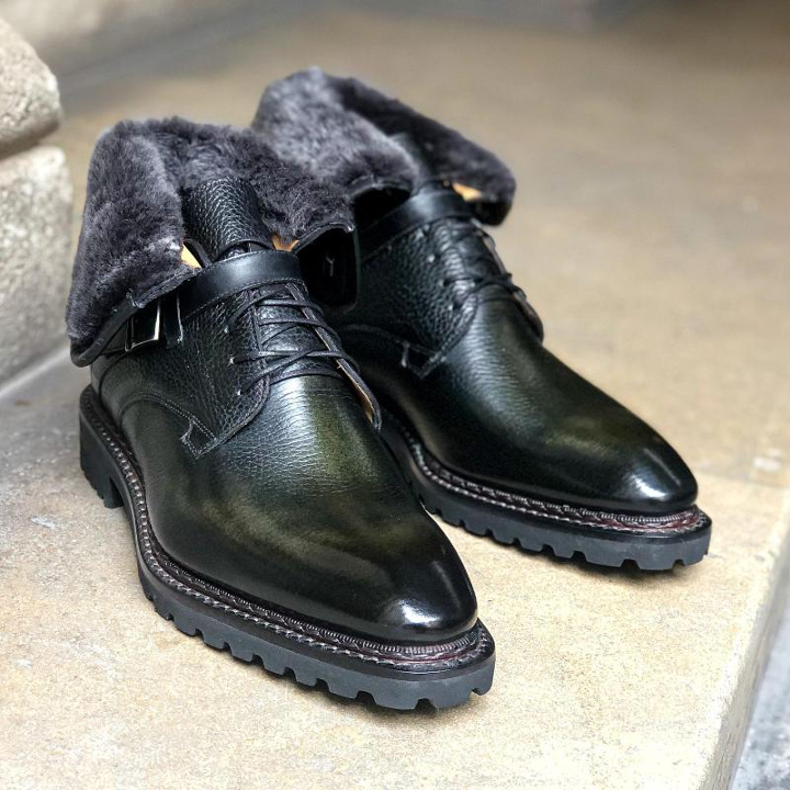 🔥Men's Lace-Up Wool Warm Boots