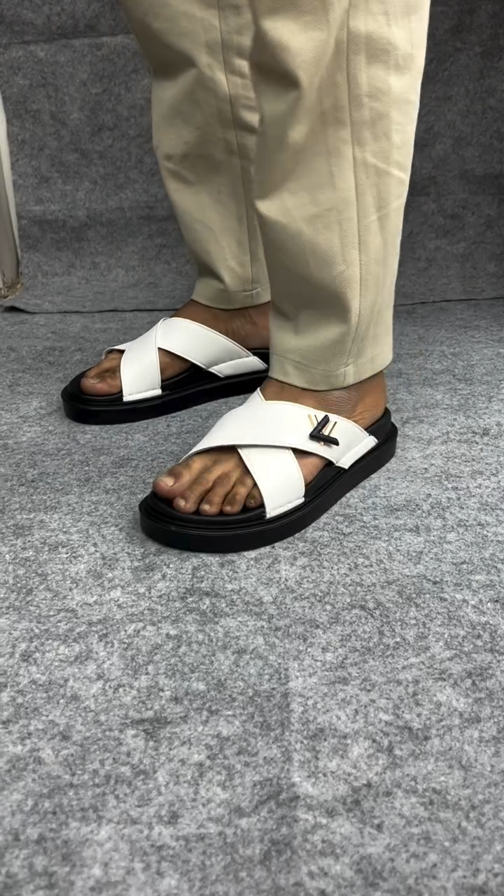 2025 Men's Genuine Leather Casual Slippers