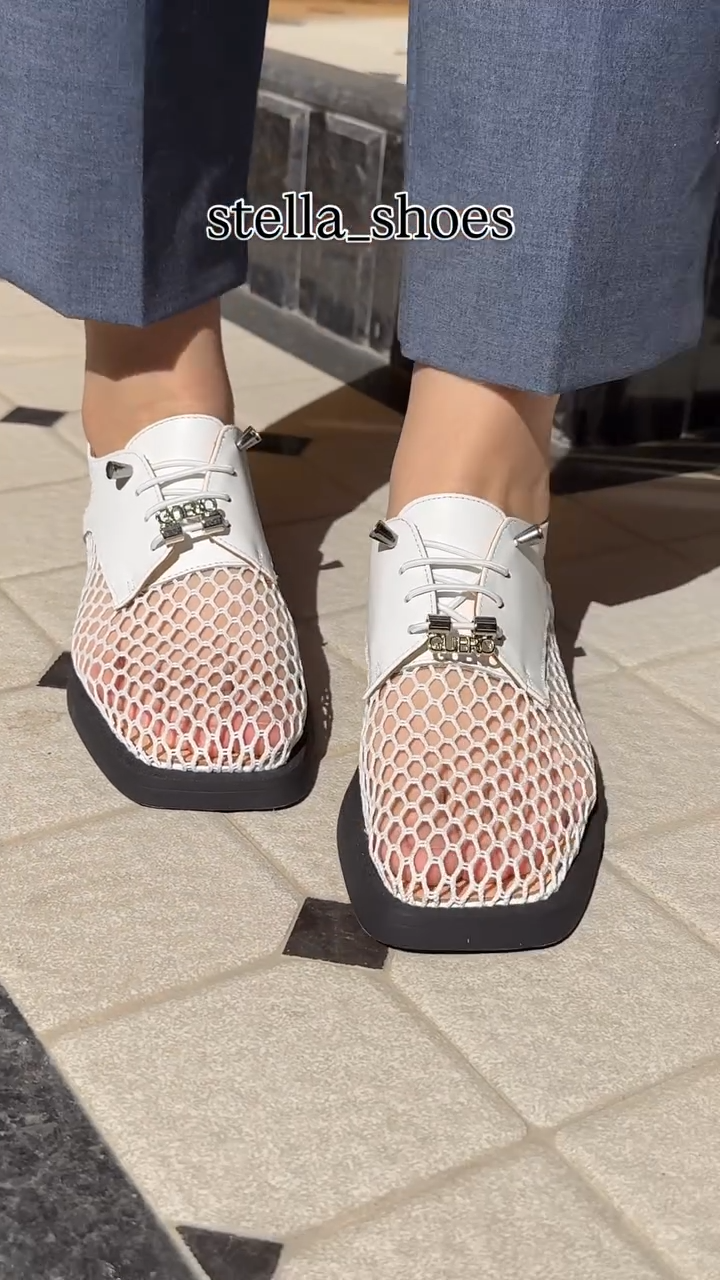 French square toe woven shoes