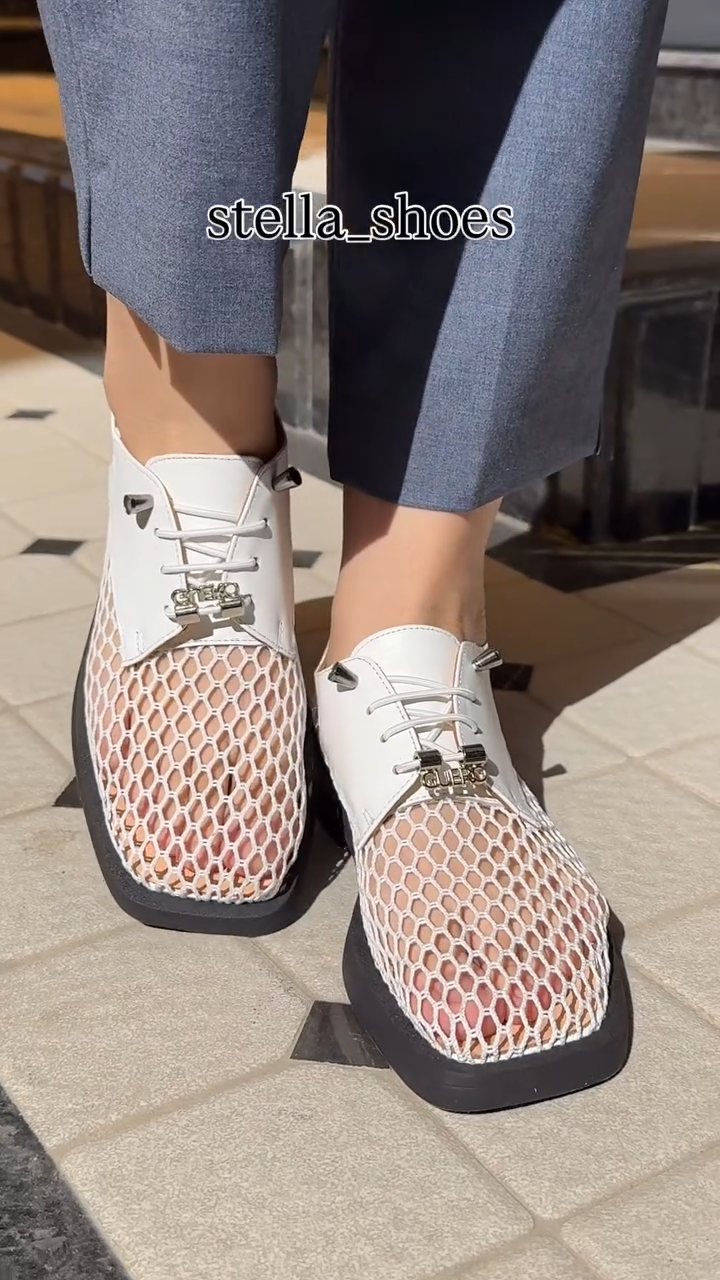 French square toe woven shoes