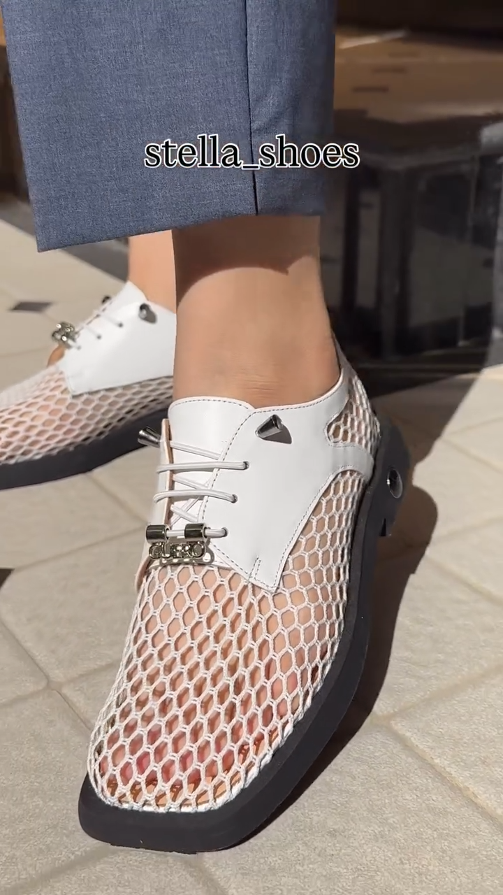 French square toe woven shoes