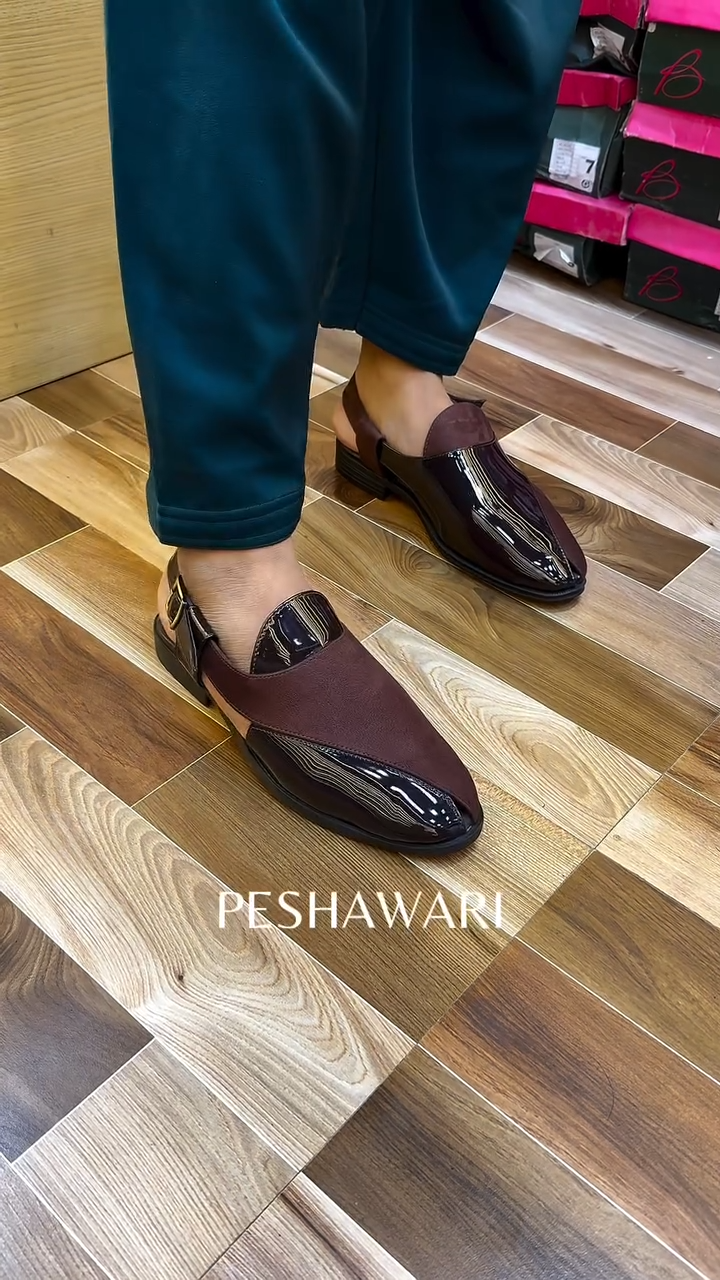 Mens Burgundy Flat Sandals