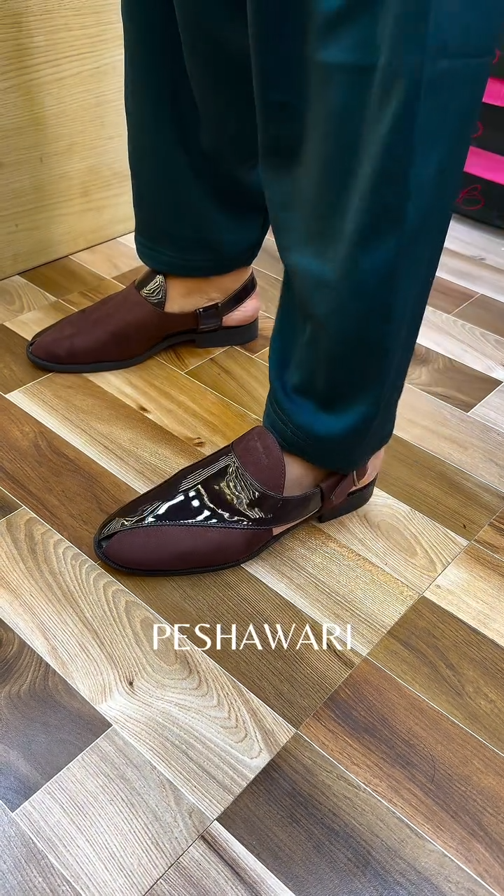 Mens Burgundy Flat Sandals