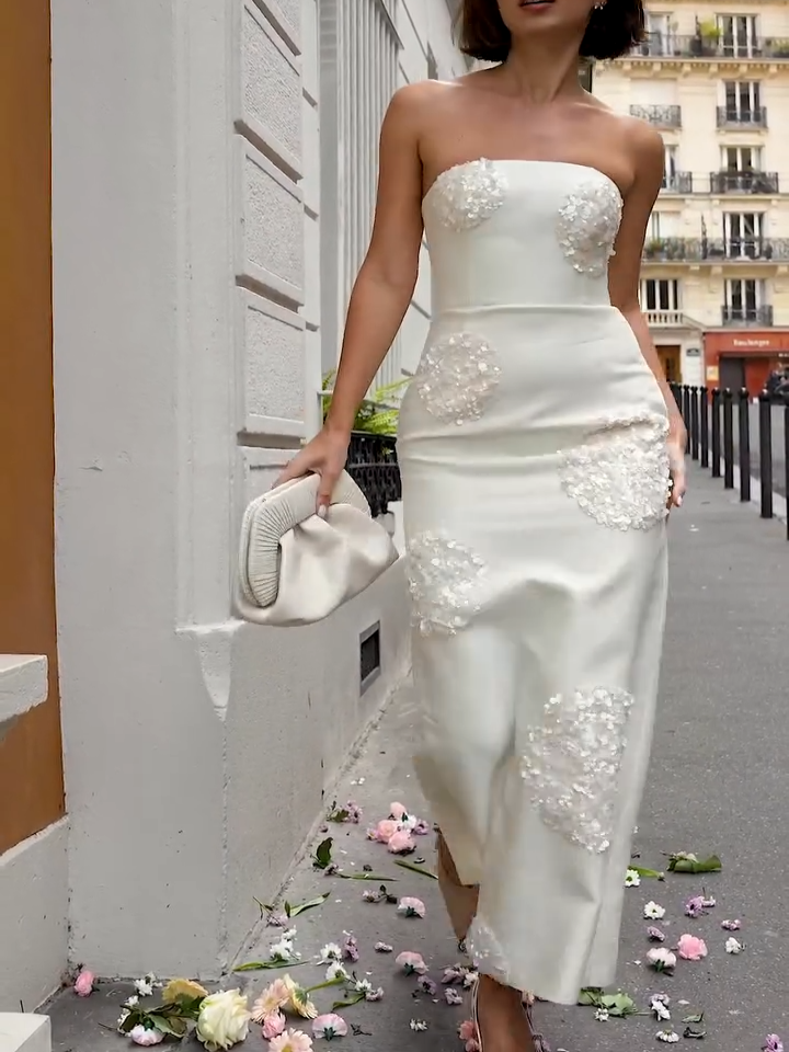 Tove Embroidered Midi Dress