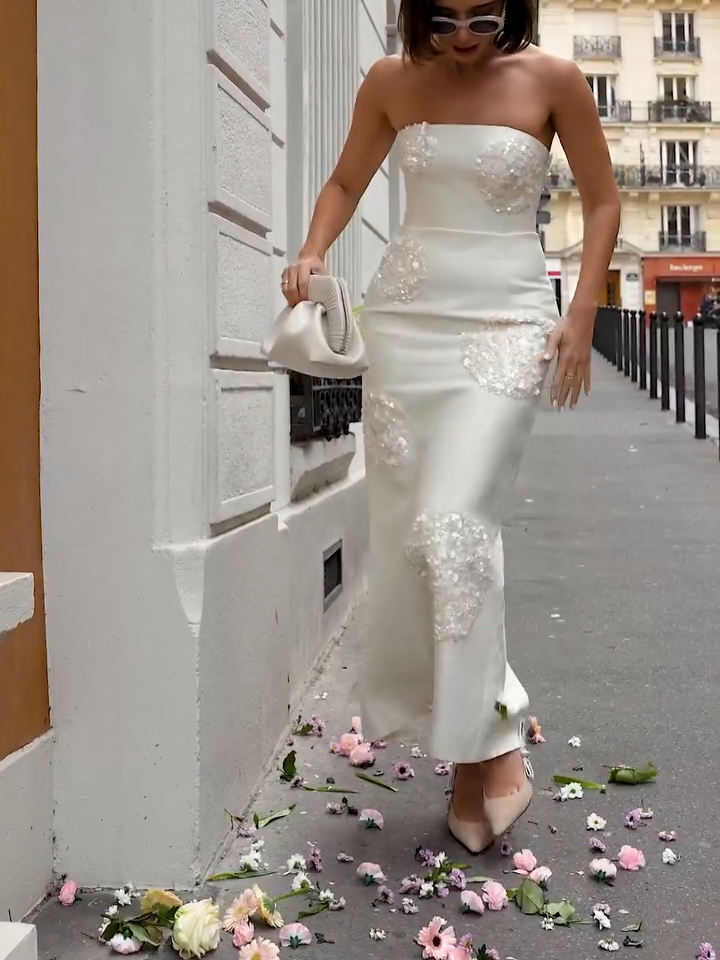Tove Embroidered Midi Dress