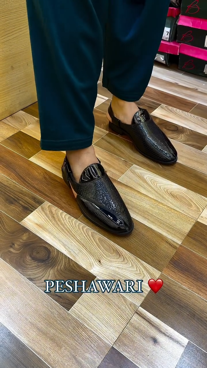 Men's Black Leather Moccasins