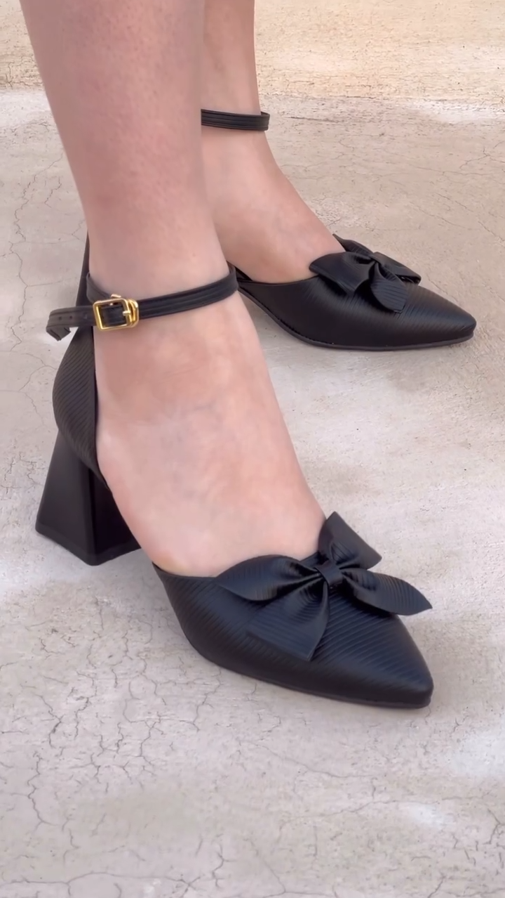 2025 Women's Bow Chunky Heel Sandals