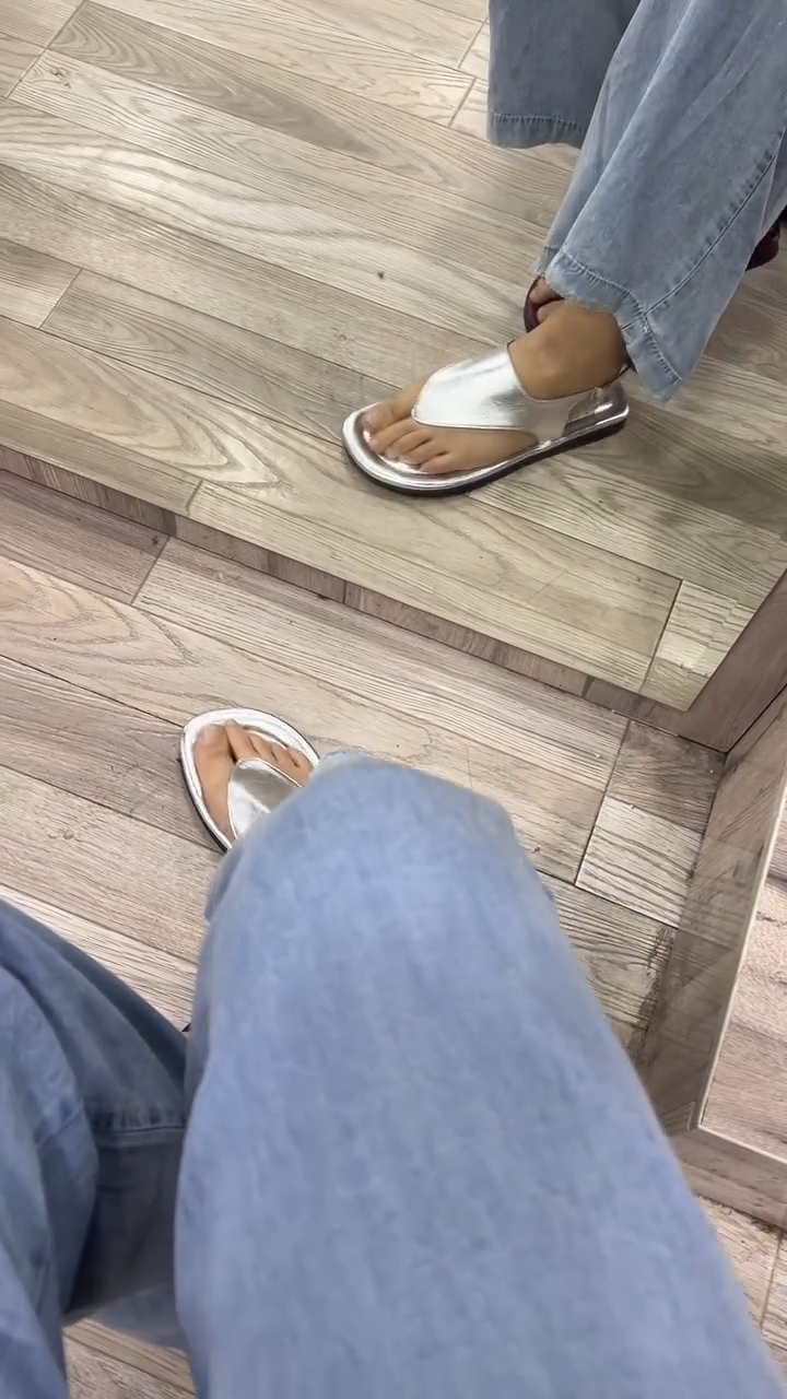 Studded Leather Flat Sandals