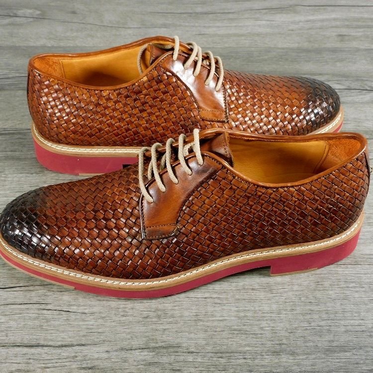 Italian-made woven business shoes
