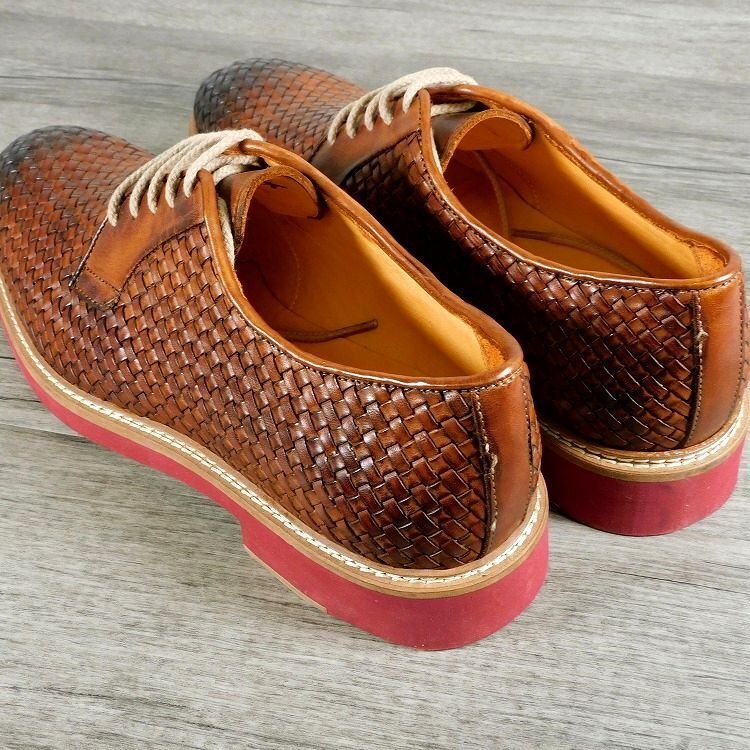 Italian-made woven business shoes