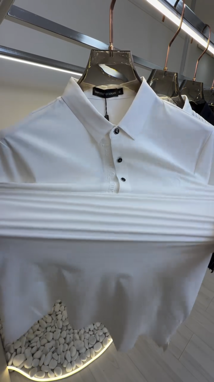 High-end silk-finished cotton stretch short-sleeved shirt