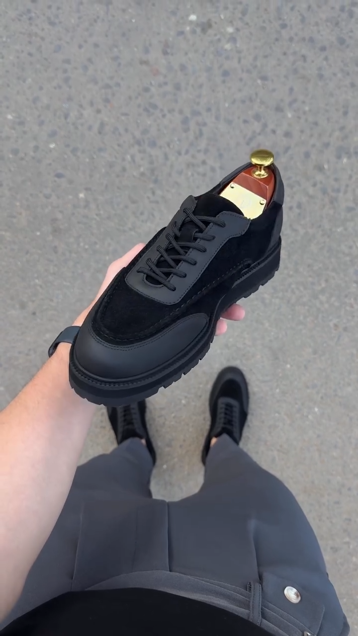 Henderson Baracco Panelled lace-up Sneakers