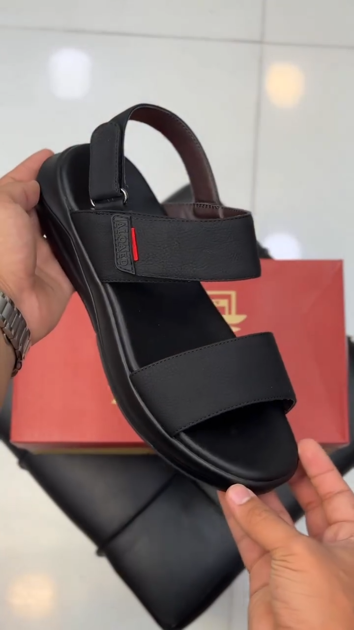 Italian men's leather strappy sandals