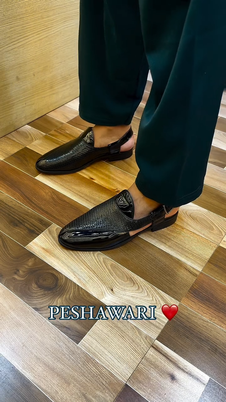 Men's Black Leather Moccasins