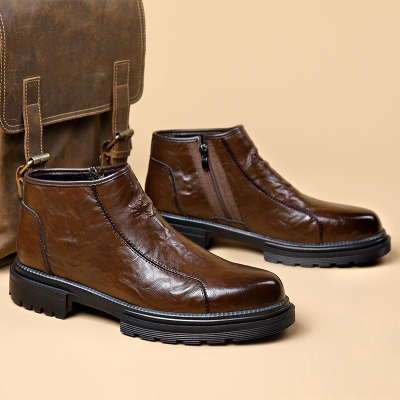 Winter High-Grade Men's Fashion Padded Warm Business Shoes