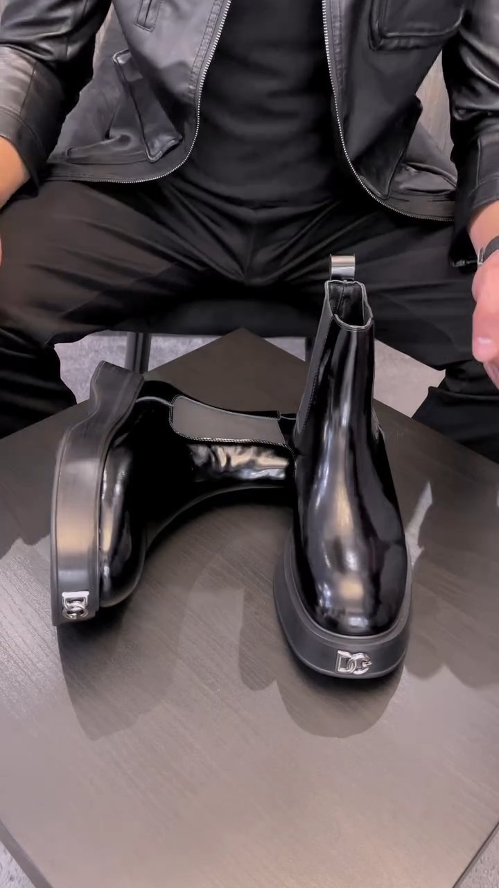 British style temperament square toe knight boots