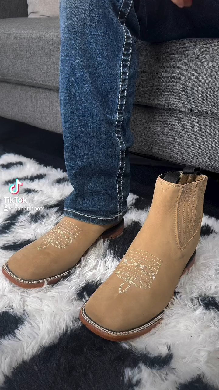 Men's One-Step Cowhide Waterproof Lightweight Boots