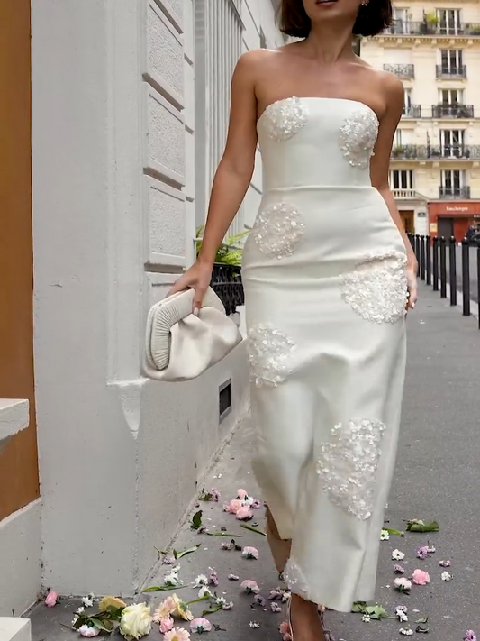 Tove Embroidered Midi Dress