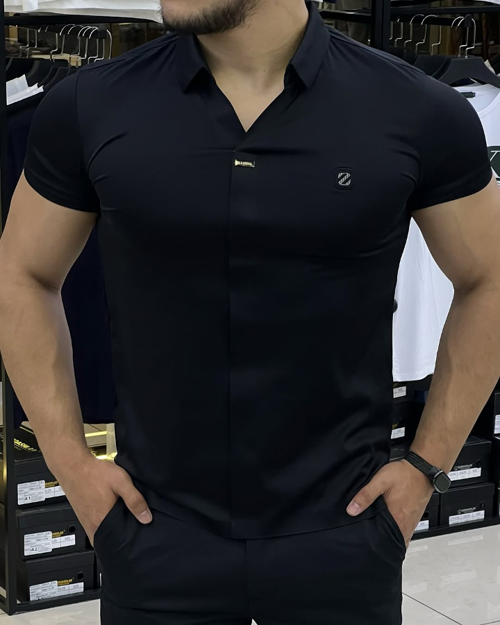 Men's sports wicking ice silk short sleeve
