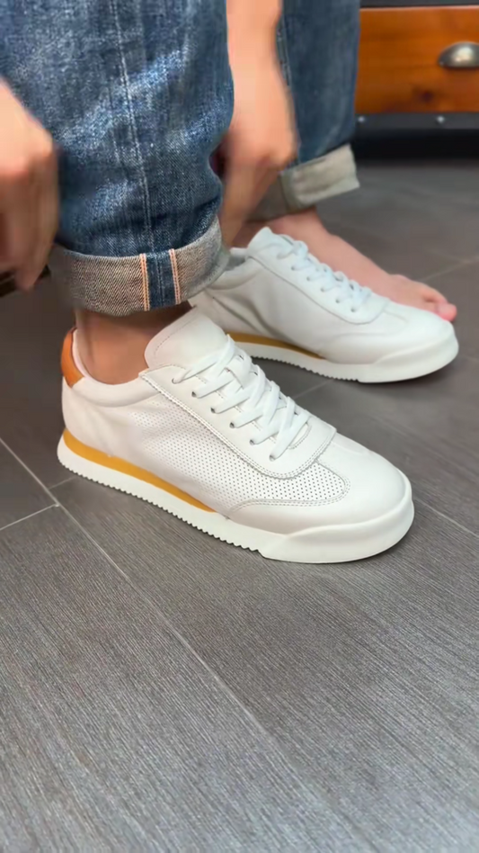 2025 summer new leather high-end breathable casual shoes