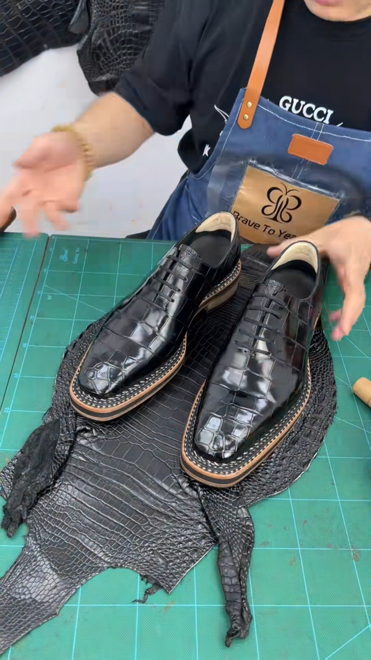 MTO Wholecut Crocodile Shoes