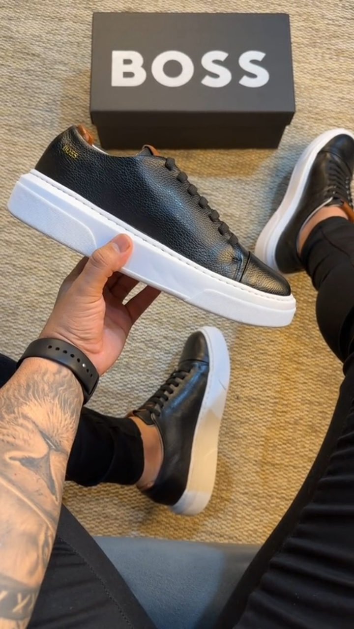 Santoni Leather Sneakers