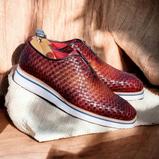 Men’s  Woven Leather Smart Casual Shoes