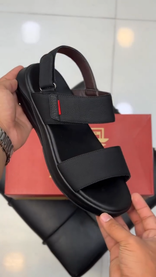 Italian men's leather strappy sandals