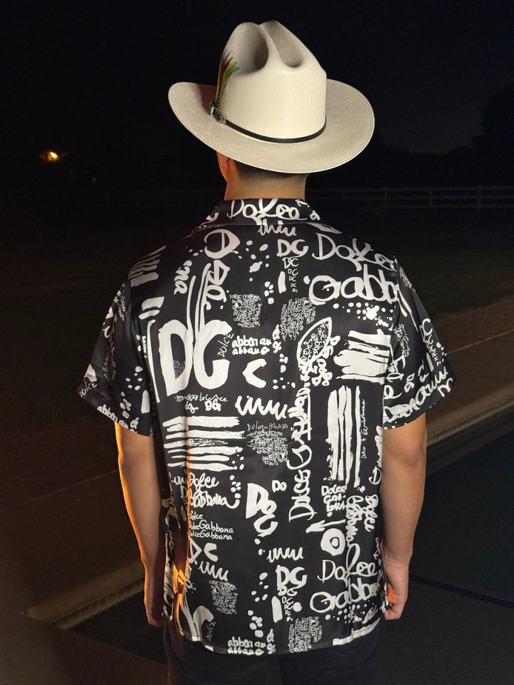 Italian pasta bacon short-sleeved shirt