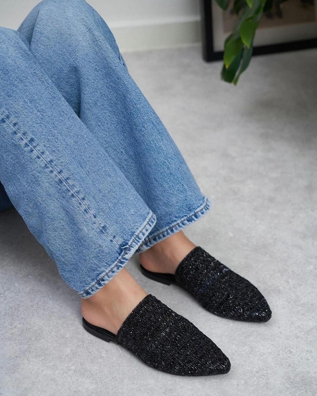 Knitted Low Heel Slippers