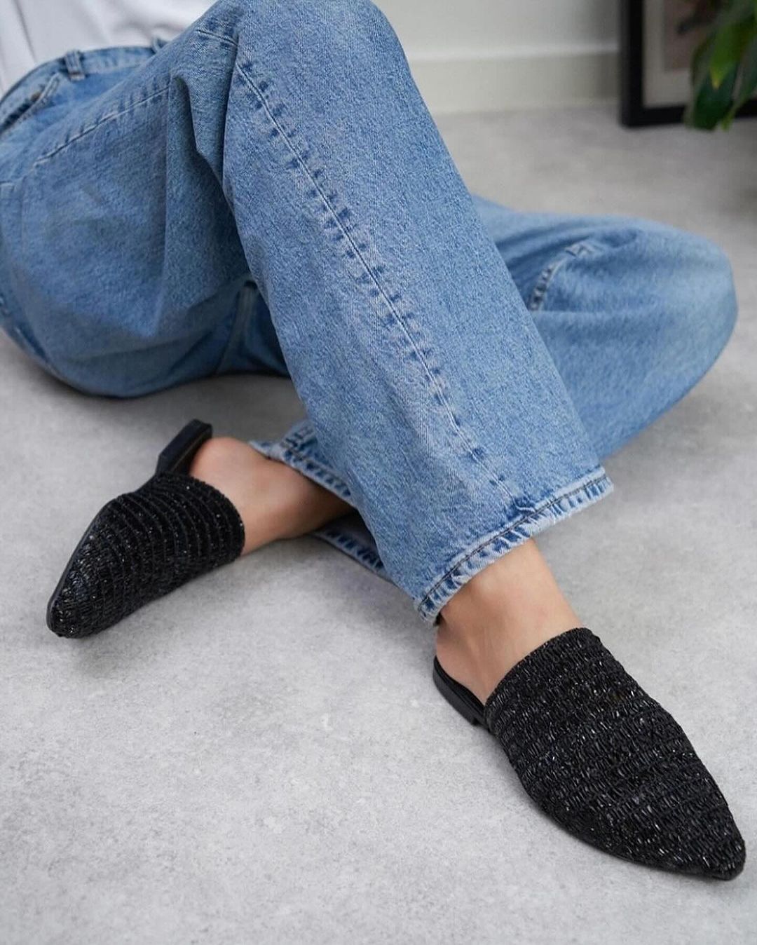 Knitted Low Heel Slippers