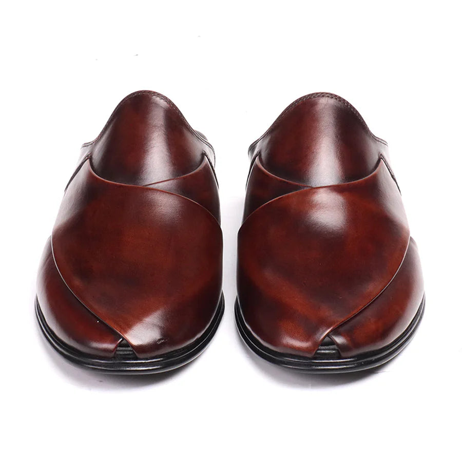 Summer Men's Casual Cow Leather Slippers