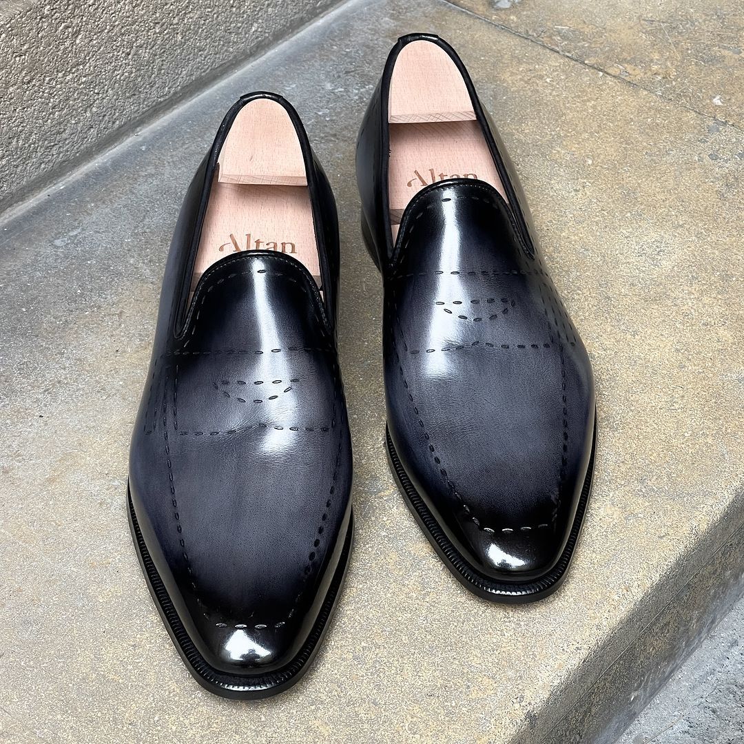 Laser Designed Whole Cut Loafers