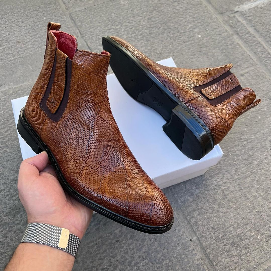 Natural Cowhide Lined Business Shoes