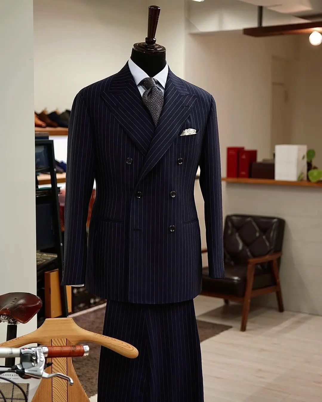 Men's Striped Business Suit