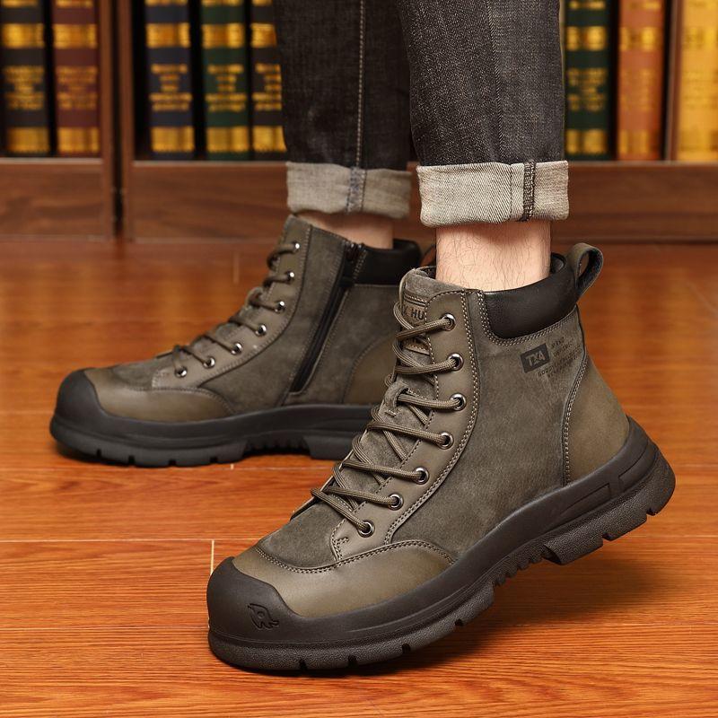 Wool Lining Trendy Mid-High Top Men's Shoes