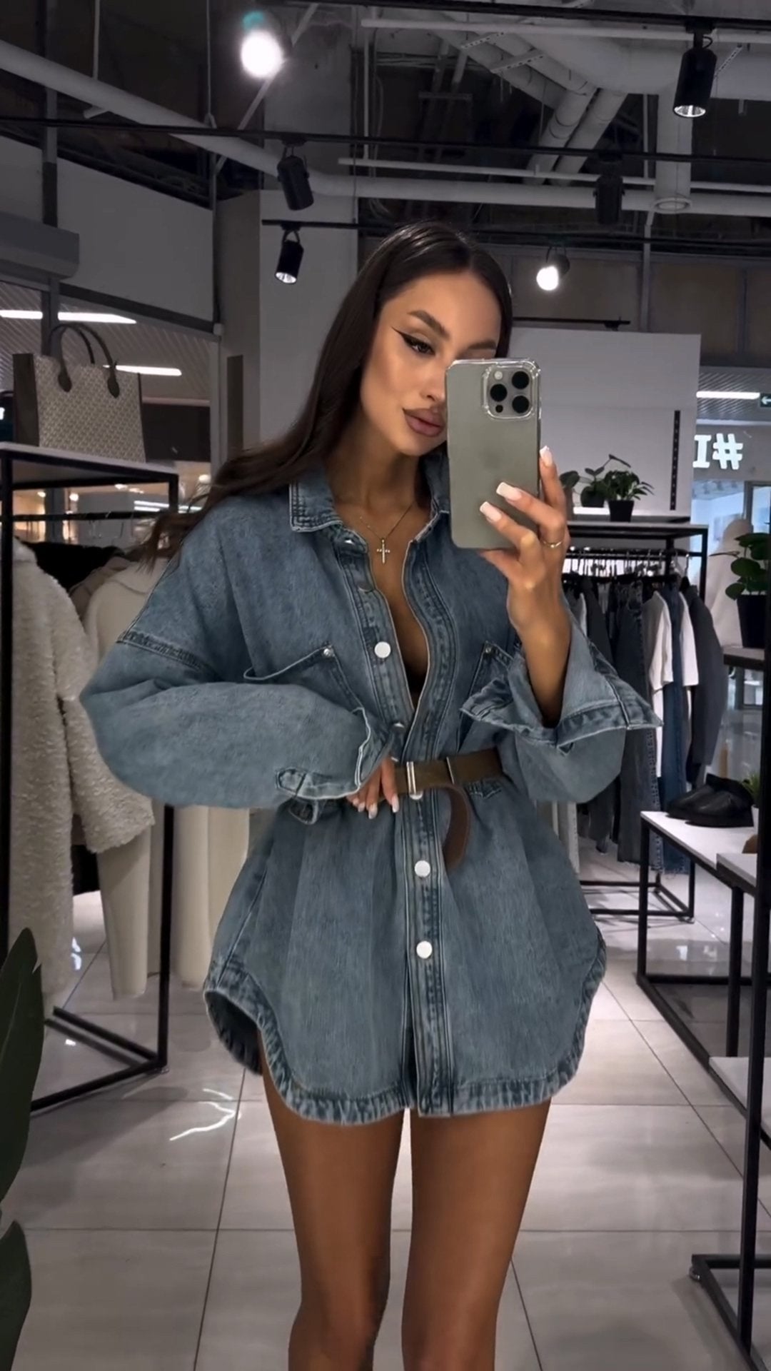 Spring Long Sleeve Denim Jacket