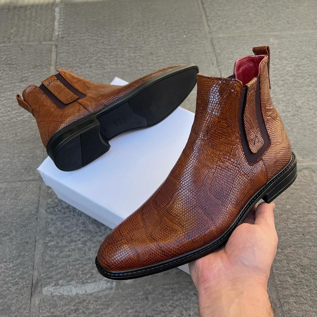 Natural Cowhide Lined Business Shoes