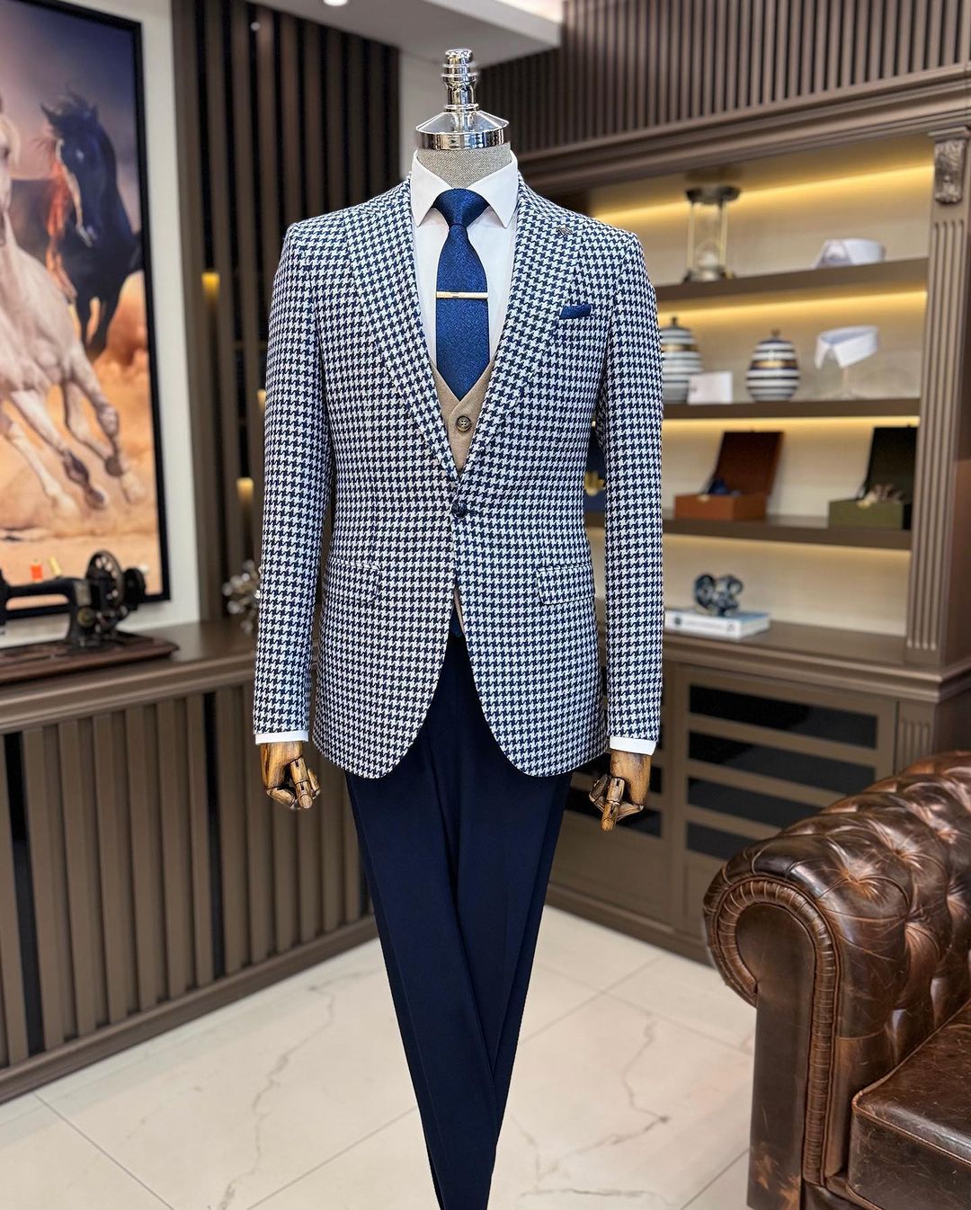 Italian Style Slim Fit Single Collar Printed Men's Jacket – clothhubs