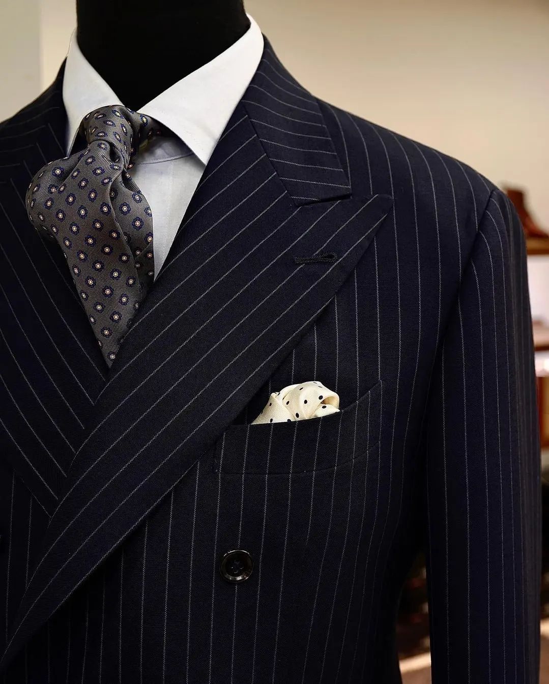 Men's Striped Business Suit