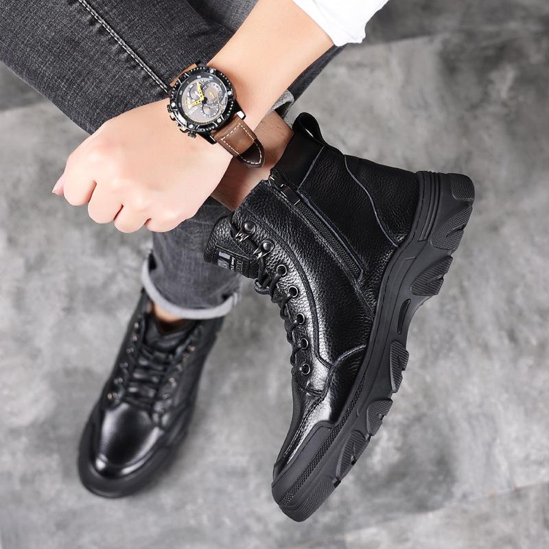 Outdoor Sports Casual High Top Leather Shoes