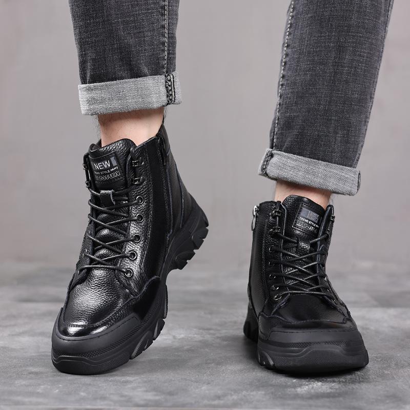 Outdoor Sports Casual High Top Leather Shoes