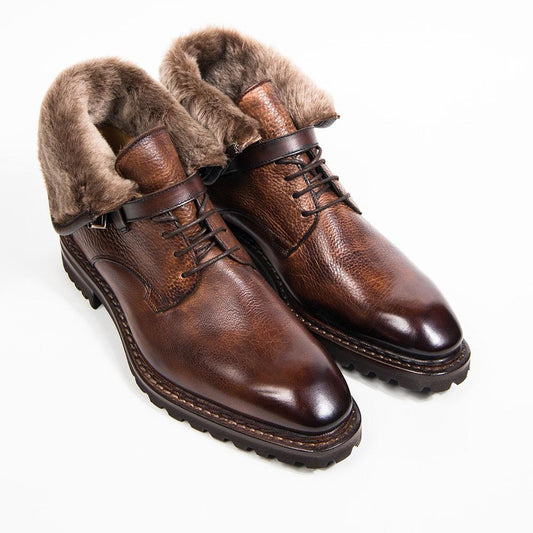 🔥Men's Lace-Up Wool Warm Boots