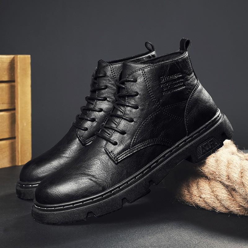 Winter Padded Work Leather Boots