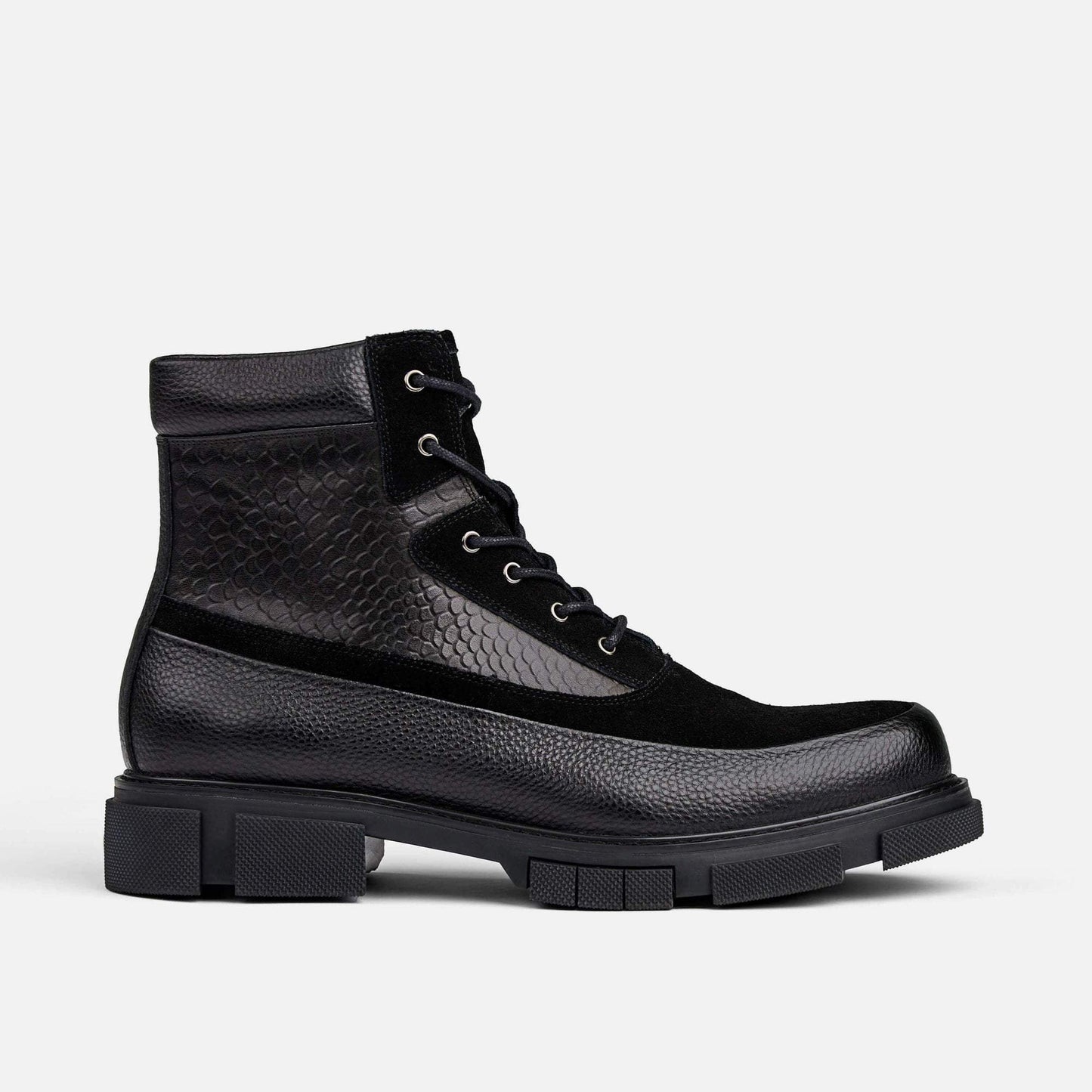 Otis Crocskin Leather Combat Boots