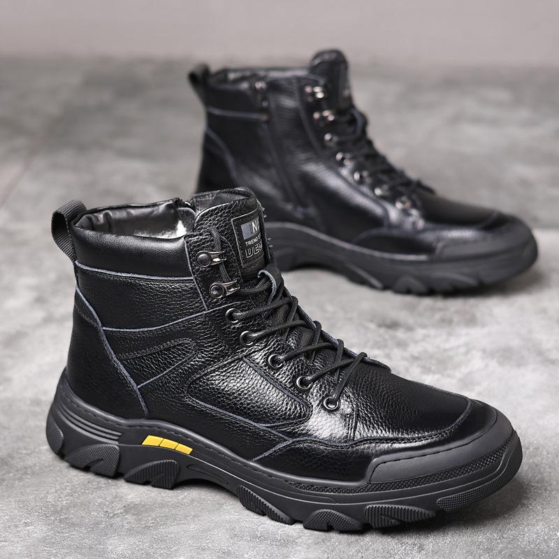 Outdoor Sports Casual High Top Leather Shoes