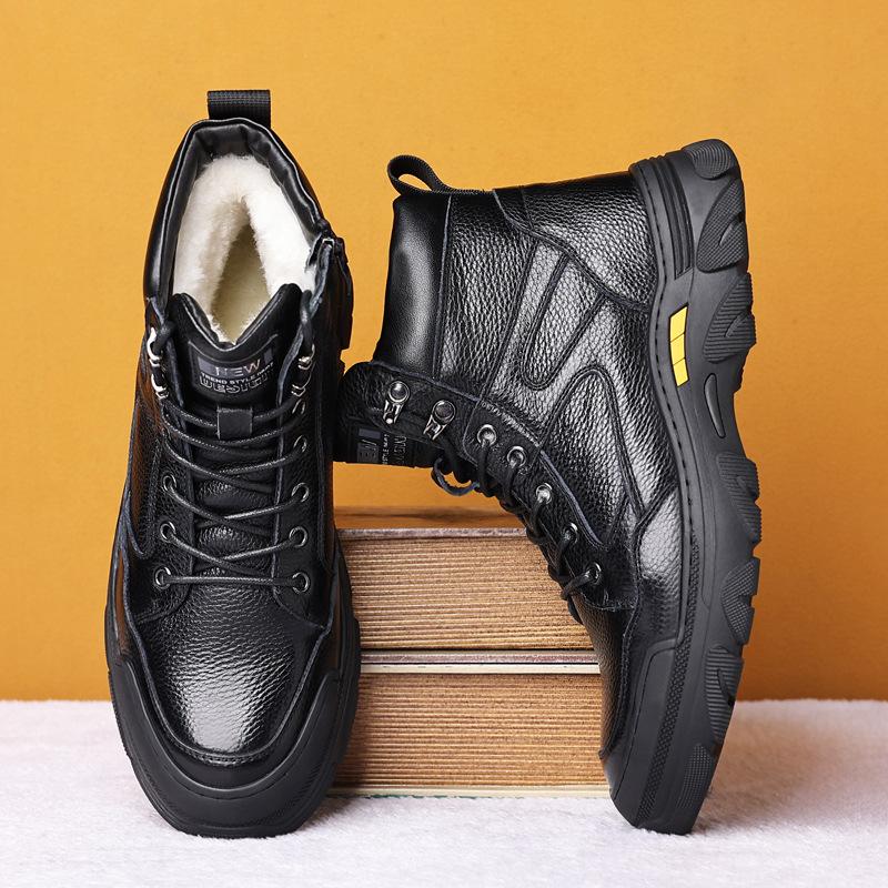 Outdoor Sports Casual High Top Leather Shoes