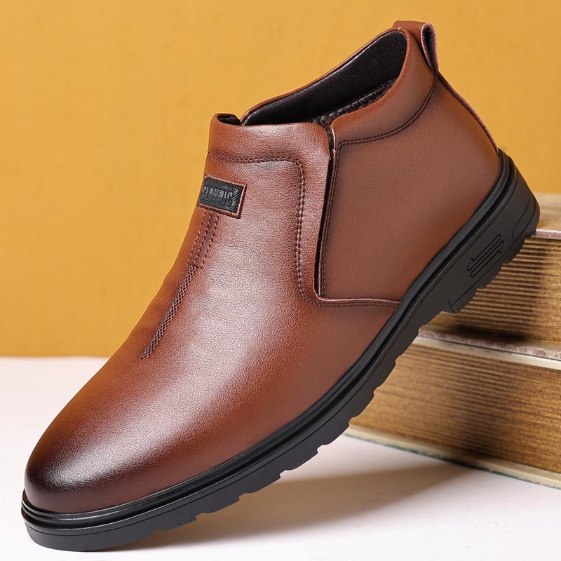 Men's Thickened Casual High Top Leather Business Shoes