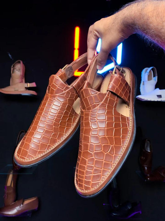 Crocodile Peshawari Jeans Chappal